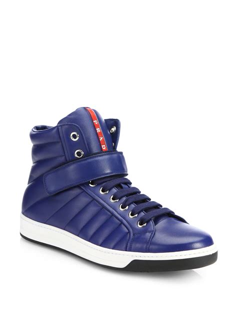 prada mens sneakers cheap|Prada high top sneakers men.